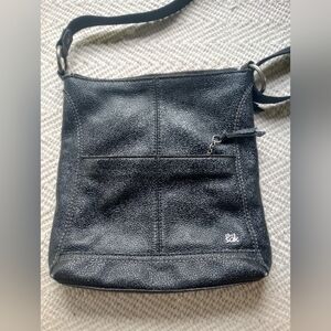Black Genuine Leather The Sak Crossbody/Shoulder Purse
